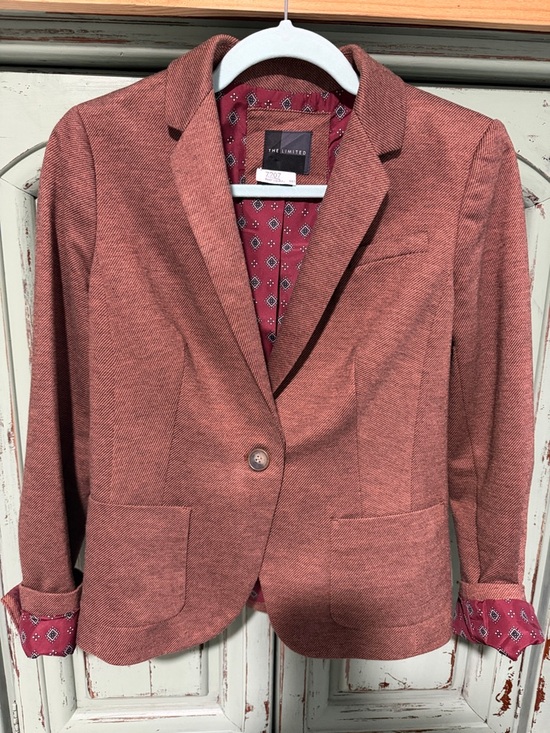 The Limited Jackets & Blazers - The Limited Dusty Rose Single-Button Blazer